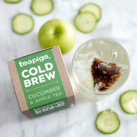 Teapigs Cucumber & Apple Cold Brew Made With Whole Leaves (6 Packs of 10 Tea Bags)