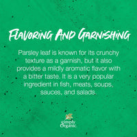 Simply Organic Parsley Flakes, Cut & Sifted, Certified Organic | 0.26 oz | Petroselinum crispum var. neapolitanum