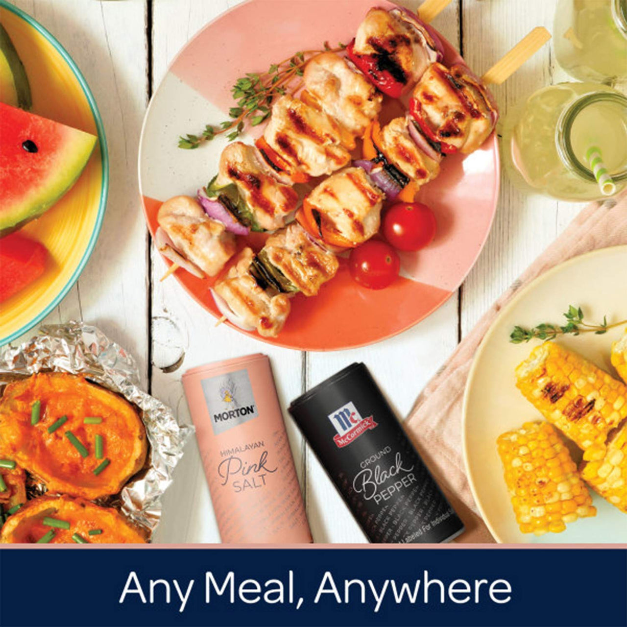 Morton All-Natural Himalayan Pink Salt & McCormick Pepper Shakers, 5.25 Ounce