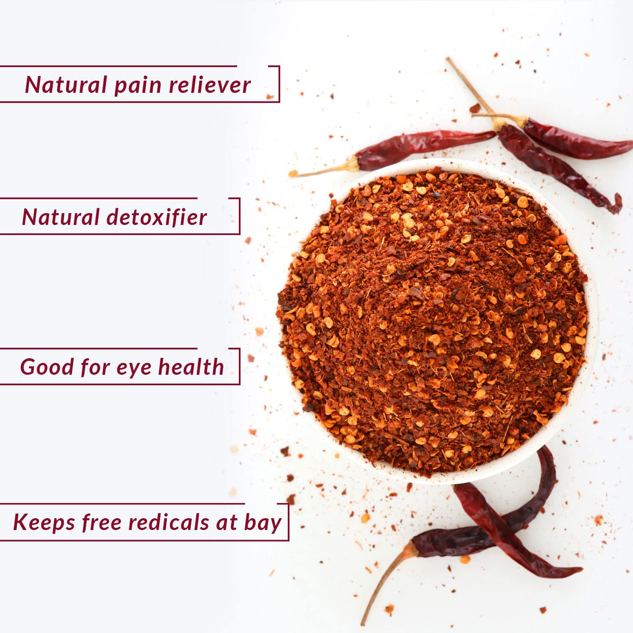 Himalayan Chef Red Crushed Pepper Shaker - Organically Crushed Red Chili Pepper Flakes Great for Pizza, Chowder, Seafood, and Pasta (3.88 Oz)