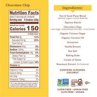 Simple Mills Almond Flour Crunchy Cookies, Chocolate Chip - Gluten Free, Vegan, Healthy Snacks, Made with Organic Coconut Oil, 5.5 Ounce (Pack of 1)