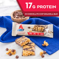 Atkins Protein Meal Bar, Chocolate Chip Granola, Keto Friendly, 8 Count