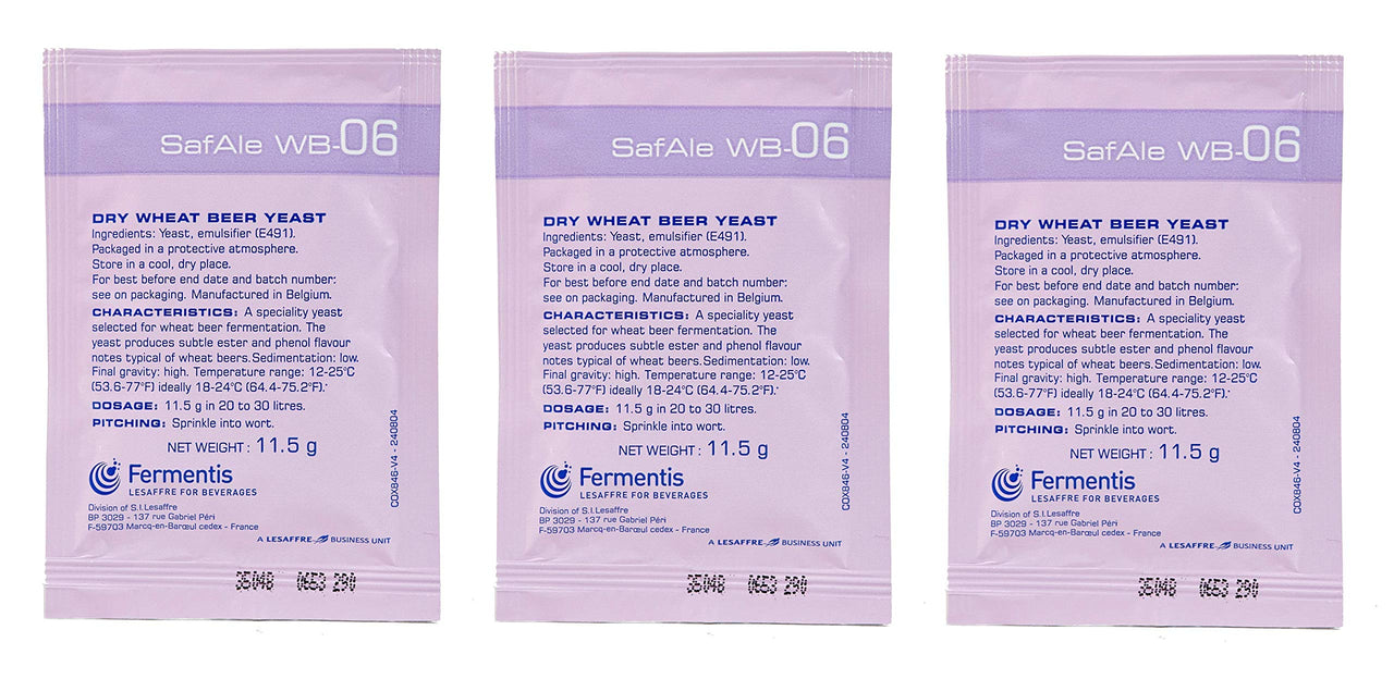 Fermentis SafAle WB-06 Beer/Ale Yeast - Pack of 3 - With North Mountain Supply Freshness Guarantee