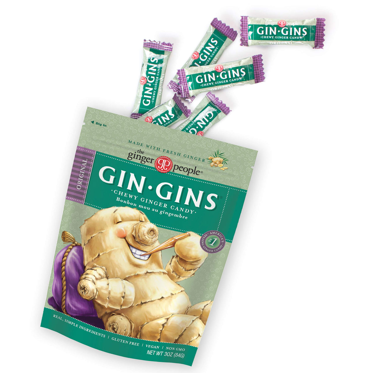 Ginger People Original Ginger Chews 3oz Bag
