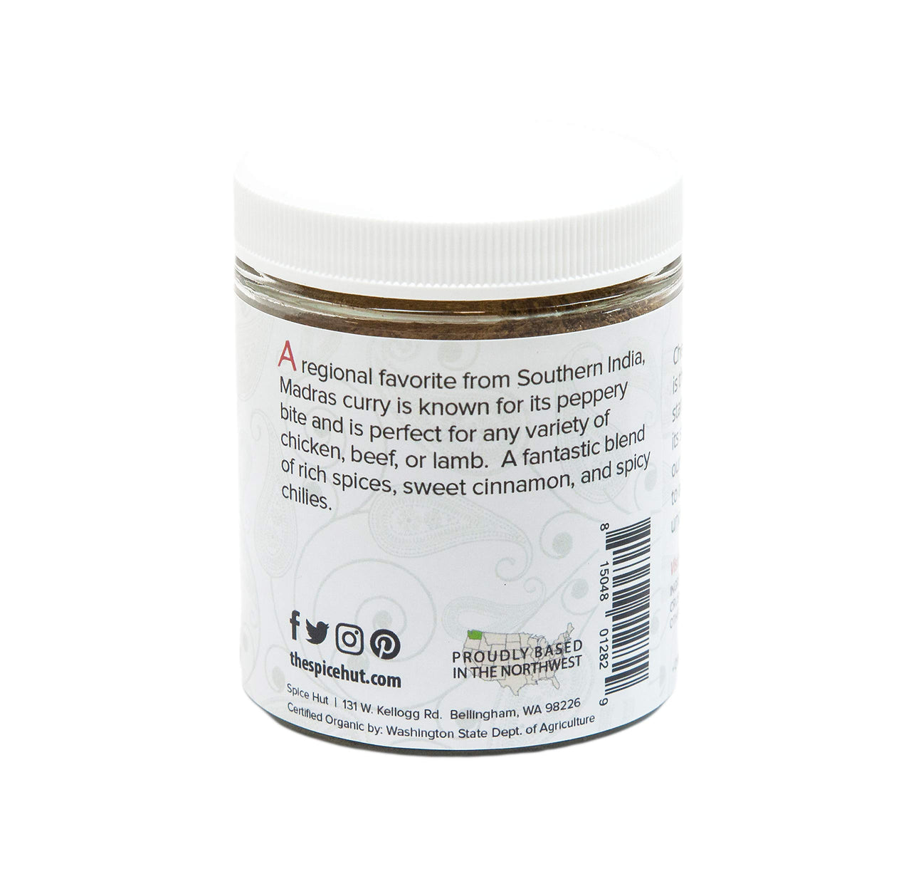 The Spice Hut Organic Madras Curry Seasoning, Quick & Easy Spice Blend for Spicy Indian Cooking, With Salt 3.7 oz