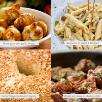 It's  Delish Minced Garlic by Its Delish, 8 Oz Medium Jar  Premium Fresh Dry Roasted Chopped Garlic for Cooking, Baking, Topping  No Preservatives, No Artificial Flavor Added, Certified Kosher