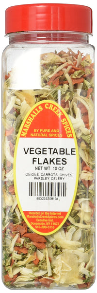 Marshalls Creek Spices X-Large Seasonings, Vegetable Flakes, 10 Ounce