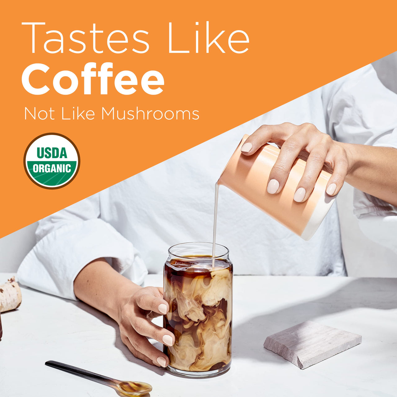 Organic Ground Mushroom Coffee by Four Sigmatic | Dark Roast, Fair Trade Gourmet Coffee with Lion's  Mane, Chaga & Mushroom Powder | Immune Boosting Coffee for Focus & Immune Support | 12oz Bag
