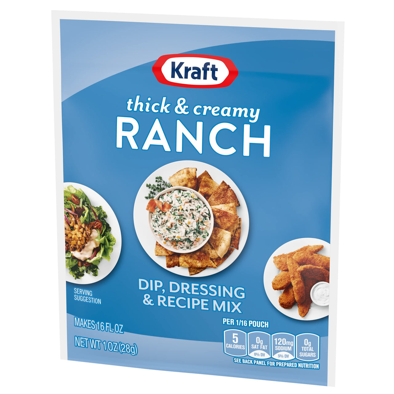 Kraft Thick & Creamy Ranch Dip, Dressing & Recipe Mix (1 oz Packet)