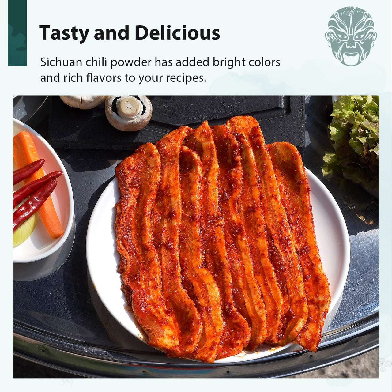 Soeos Premium Sichuan Chili Powder 8oz(226g), All Natural, Asian Chili Powder, Savory Spicy Red Chili Powder from Dried Chillies, Chilli Powder, Chili Powder Bulk, Red Chilli Powder, Hot Chili Powder.