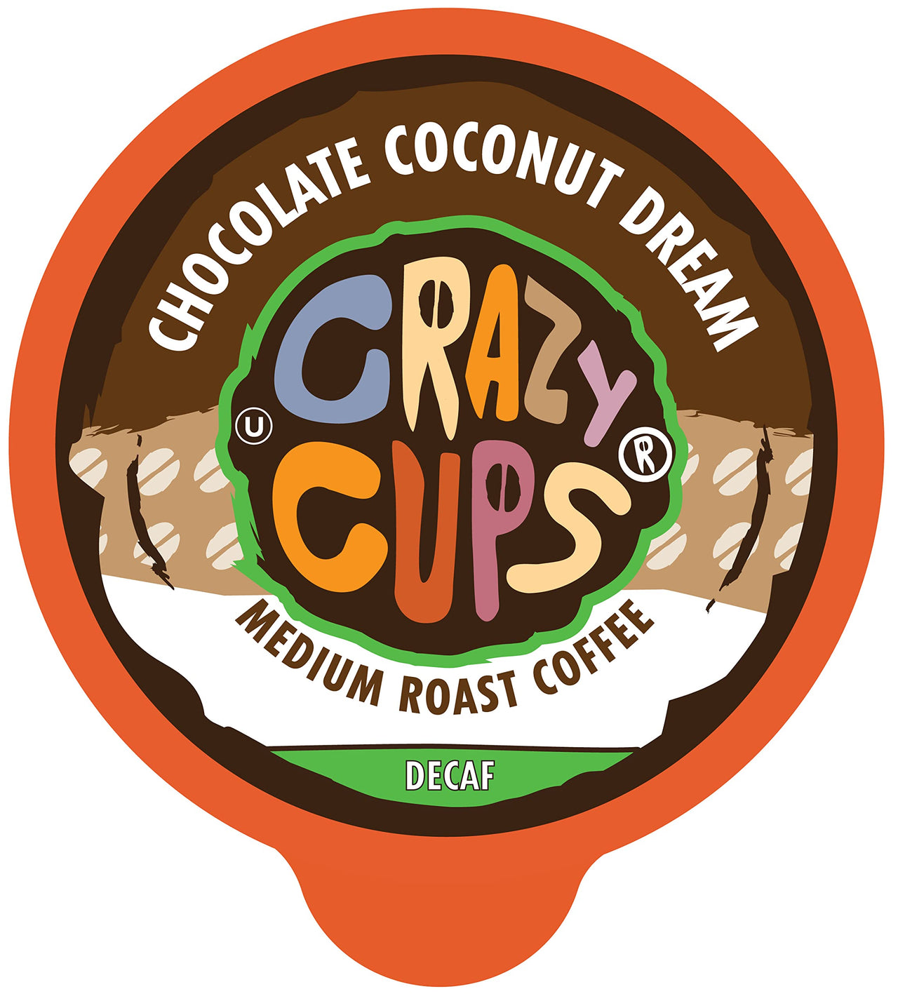 Crazy Cups Flavored Decaf Hot or Iced Coffee, for the Keurig K Cups 2.0 Brewers, Chocolate Coconut Dream, 22 Count