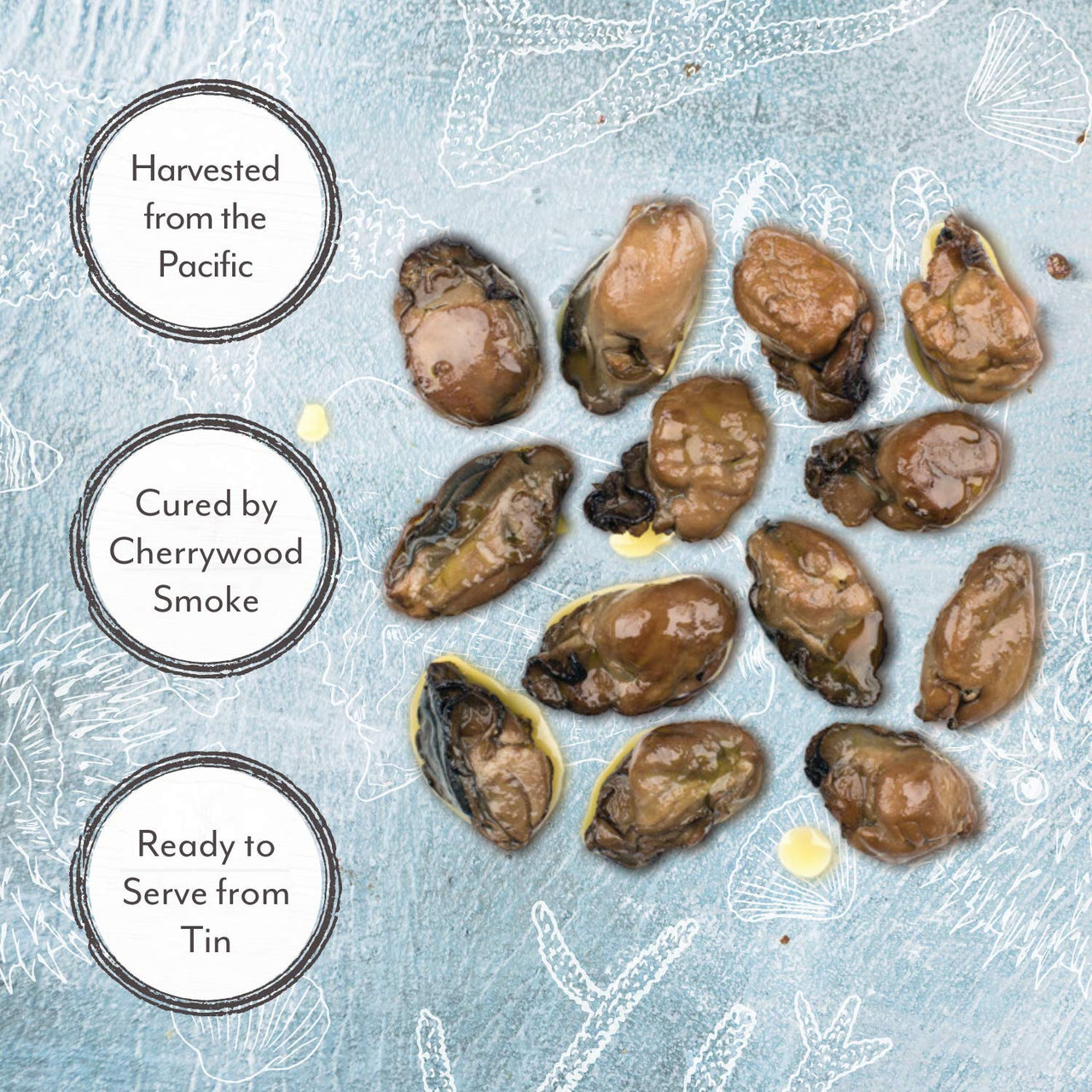 Roland Foods Premium Naturally Smoked Medium Oysters in Oil, Wild Caught, 3 Ounce, Pack of 1