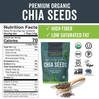 Viva Naturals The Finest Organic Raw Chia Seeds, 1 Pound & Organic Ground Flax Seed, 15 oz - Specially Cold-milled Using Proprietary Technology for Optimal Smoothness and Freshness