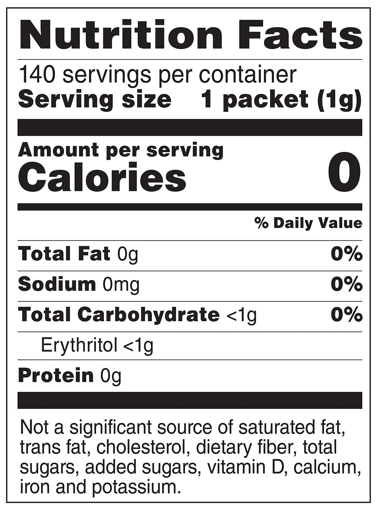 Happy Belly Zero Calorie Stevia Sweetener, 140 Count (Previously Sugarly Sweet)