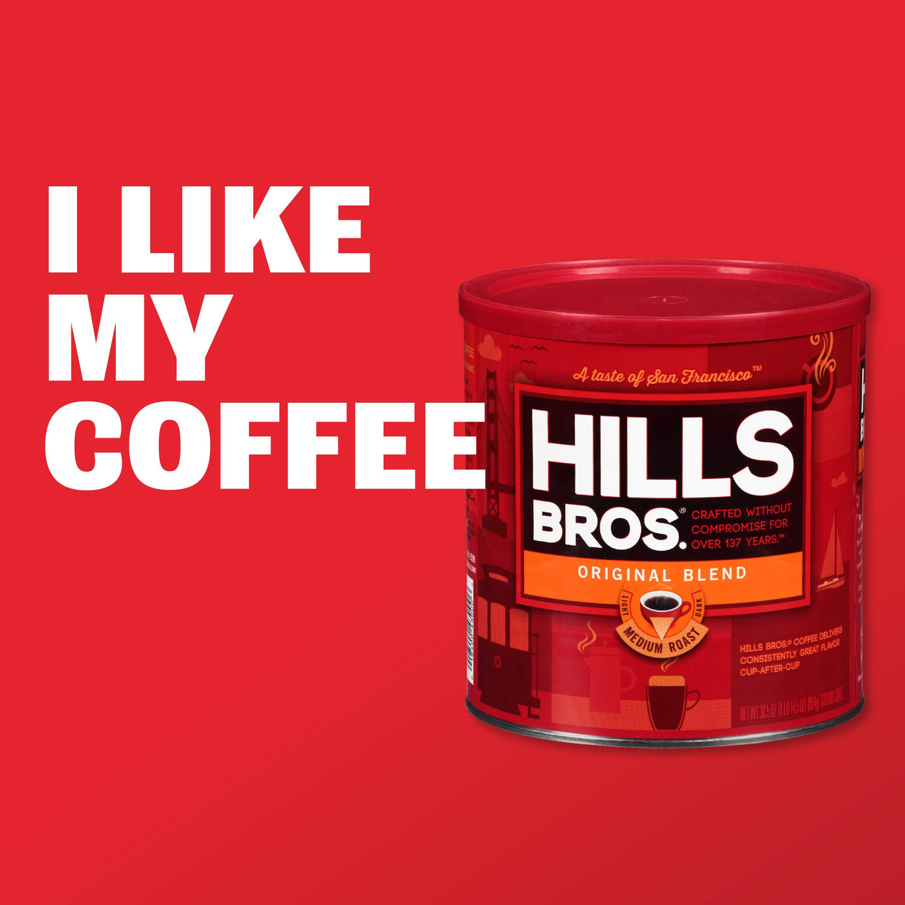 Hills Bros Vanilla Almond Swirl Ground Coffee, Light Roast - 10.3 Oz. Can - Arabica Coffee Beans - Smooth Vanilla Flavor, Sweet Almond Notes