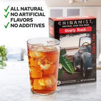 China Mist - Naturally Flavored Gnarly Black Iced Tea Bags - Each Tea Bag Yields 1/2 Gallon