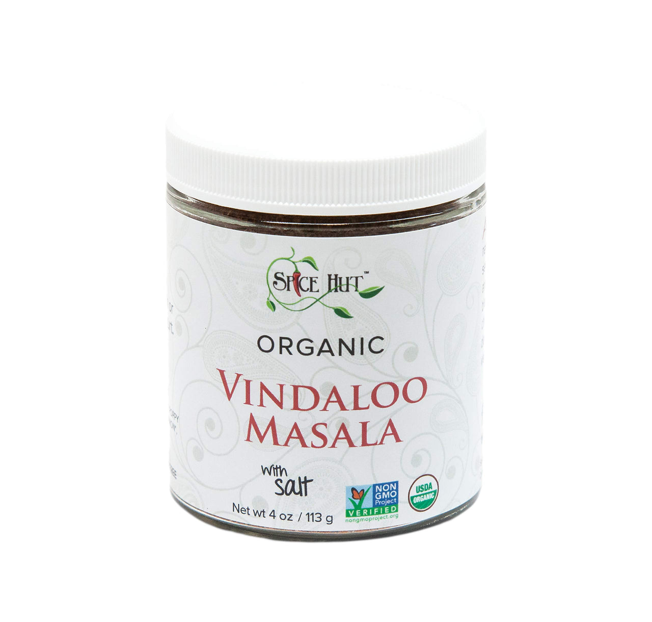 The Spice Hut Organic Vindaloo Masala Seasoning, Quick & Easy Spice Blend for Indian Cooking, with Salt 4 oz