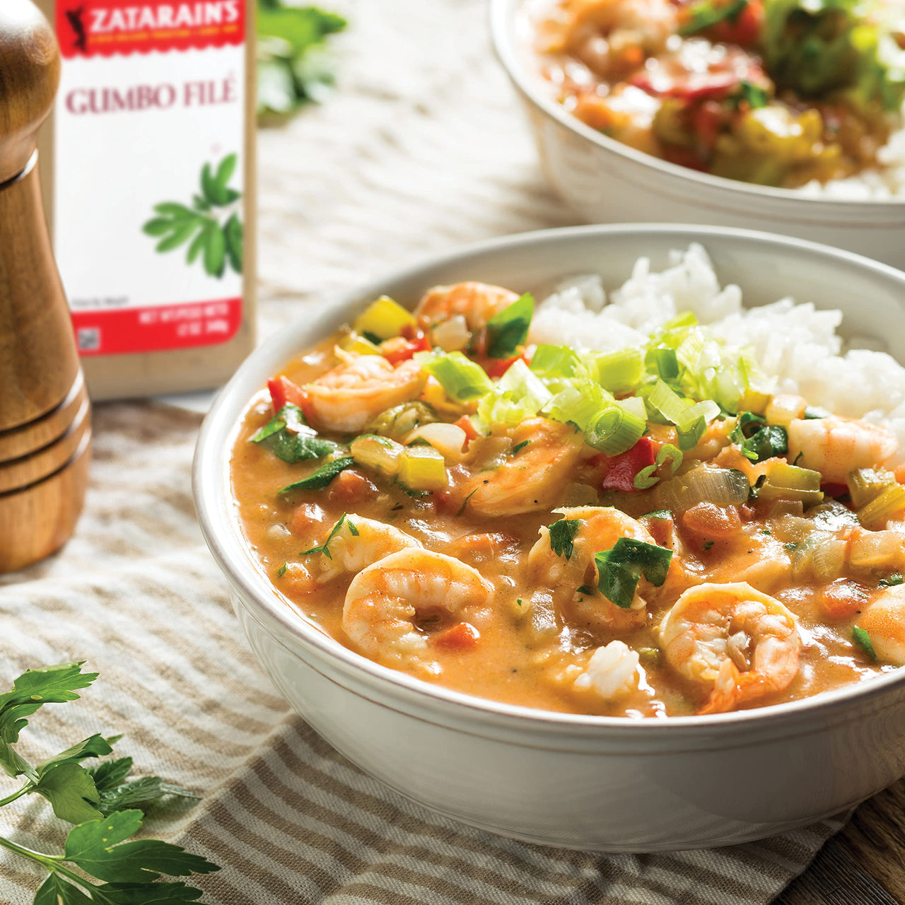 Zatarain's  Gumbo Fil, 12 oz - One 12 Ounce Container of Gumbo Fil Seasoning Made Sassafras Tree Leaves, Best for Cajun Gumbo Soup or Seafood Stew