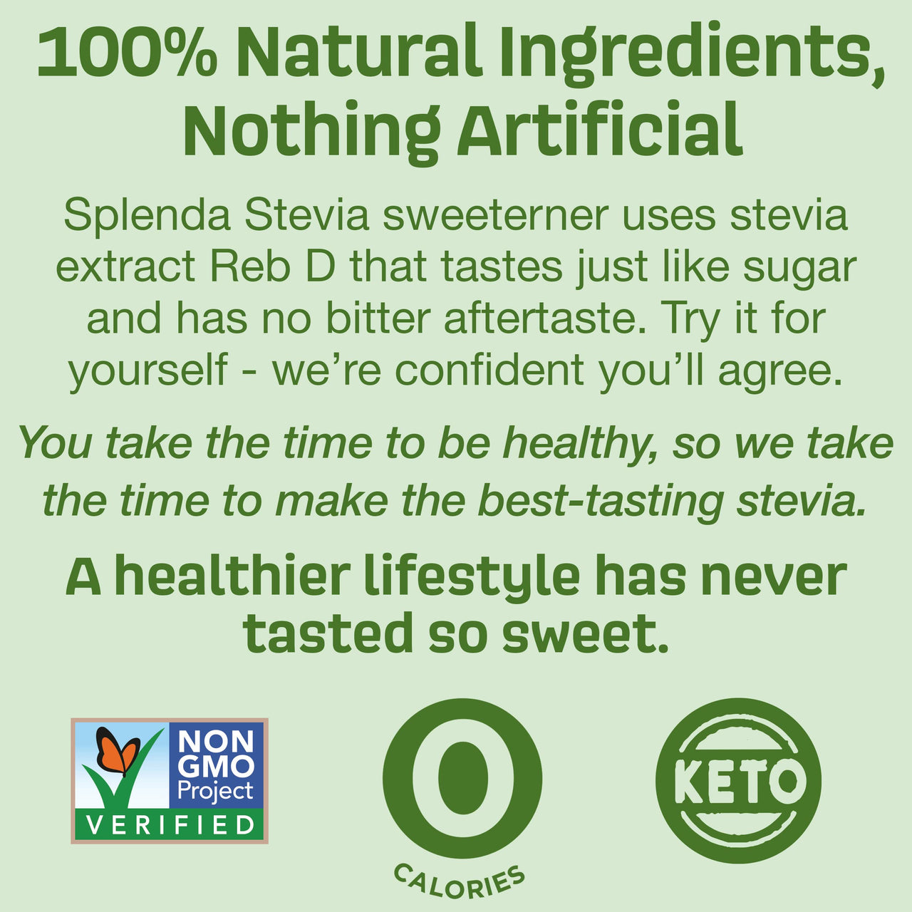 SPLENDA Stevia Zero Calorie Sweetener, Plant Based Sugar Substitute Granulated Powder, Single Serve Packets, 140 Count