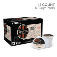 Tully's  Coffee French Roast Keurig Single-Serve K-Cup Pods, Extra Bold Dark , 12 Count