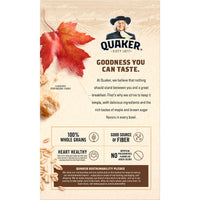 Quaker Instant Oatmeal, Maple & Brown Sugar, 1.51 Oz (Pack of 8)