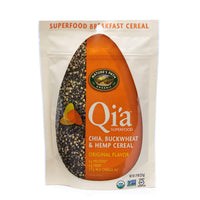 Qi'a Superfood Organic Gluten Free Original Chia, Buckwheat and Hemp Cereal Topper, 7.9 Ounce, Non-GMO, 6g Plant Based Protein, 2.5 grams of ALA Omega-3s, by Nature's  Path