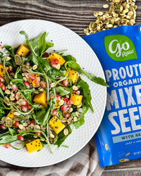 Go Raw Mixed Seeds, Pumpkin, Sunflower & Watermelon Seeds with Sea Salt, Bag Keto Vegan Gluten Free Snacks Organic, Mixed Salted, 13 Oz (Pack of 1)