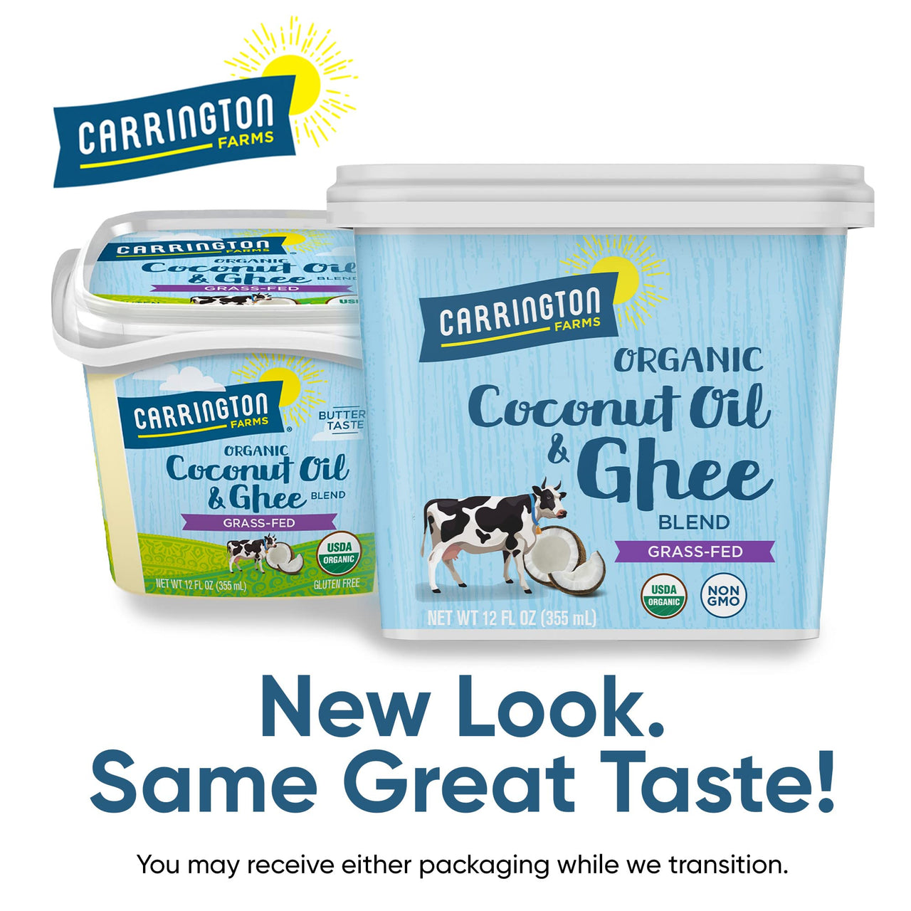 USDA Organic Grass Fed Ghee and Coconut Oil Blend, 12oz, Compare our cost per oz and Certified Organic, Carrington Farms