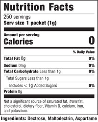 NatraTaste Blue Zero Calorie Sweetener, Bulk Sugar Substitute for Coffee, Iced Tea, Lemonade, Hot & Cold Drinks, Baking, Cooking, Low Carb, Vegan, Sugar Alternative, 250 Packets Value Box (1 pack)