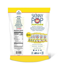 SkinnyPop Popcorn, Gluten Free, Non-GMO, Healthy Snacks, Easter Snacks, Skinny Pop Dairy Free White Cheddar Popcorn Snack Packs, 0.65 Oz Individual Size Snack Bags (6 Count)
