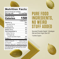 Living Intentions Organic Sprouted Pumpkin Seeds: Salted  NonGMO  Gluten Free  Vegan Kosher  Paleo - 8 Ounce Unit