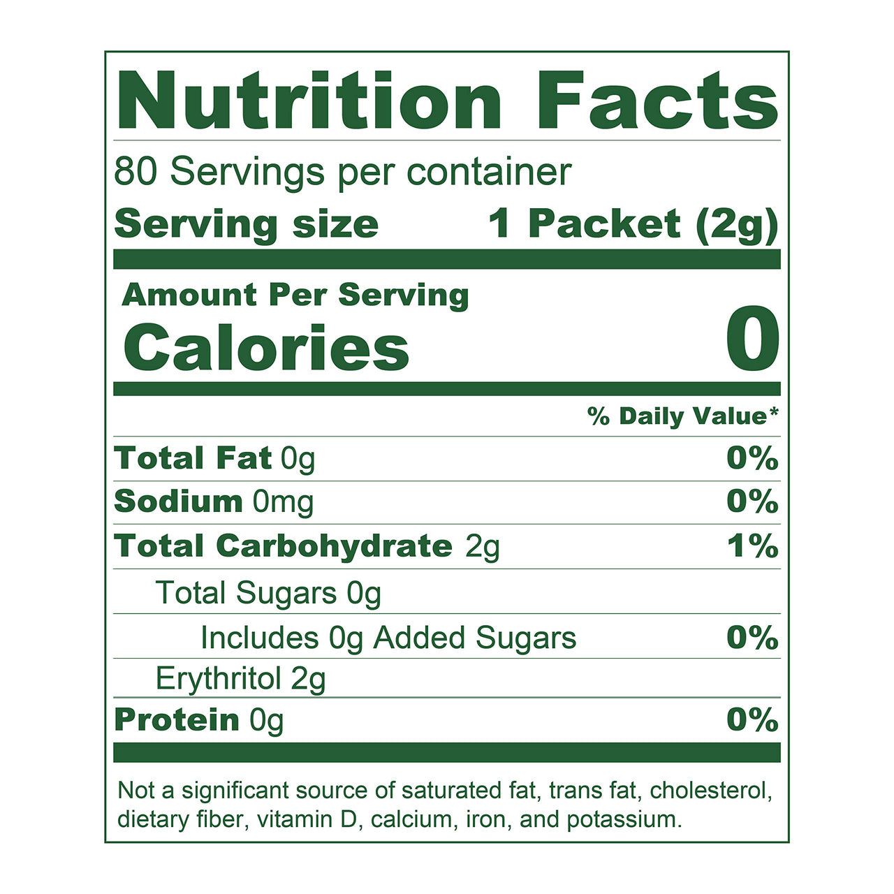 Splenda, Stevia Sweetener Packets, 5.6oz (80 ct) (Pack of 2)