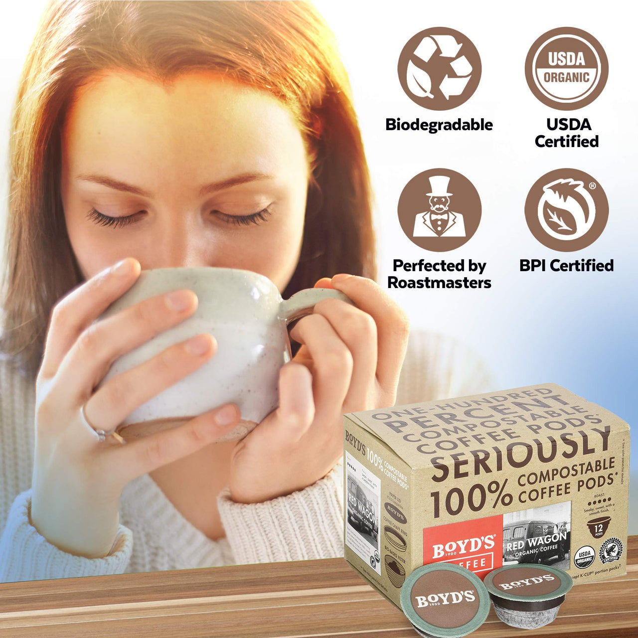 Boyd's  Coffee Red Wagon Single Serve, 12 Count