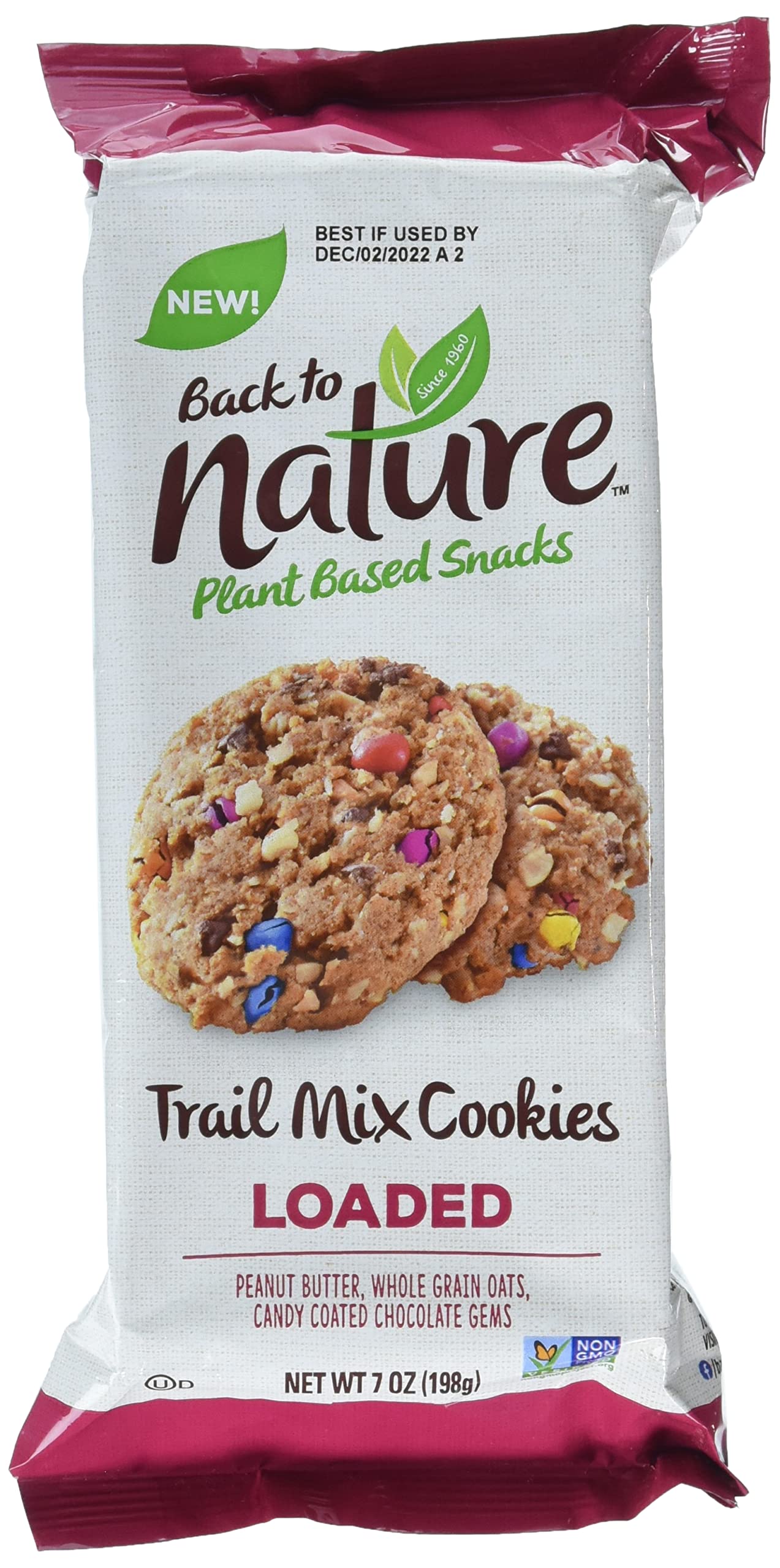 Back To Nature Non-Gmo Trail Mix Cookies, Loaded, 7 Ounce