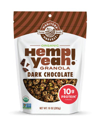 Manitoba Harvest Hemp Yeah! Granola, Dark Chocolate, 10oz, with 10 g of Protein, 3.6 g Omegas, 3 g of Fiber and less than 10 g Sugar Per Serving, Organic, Non-GMO, Packaging May Vary