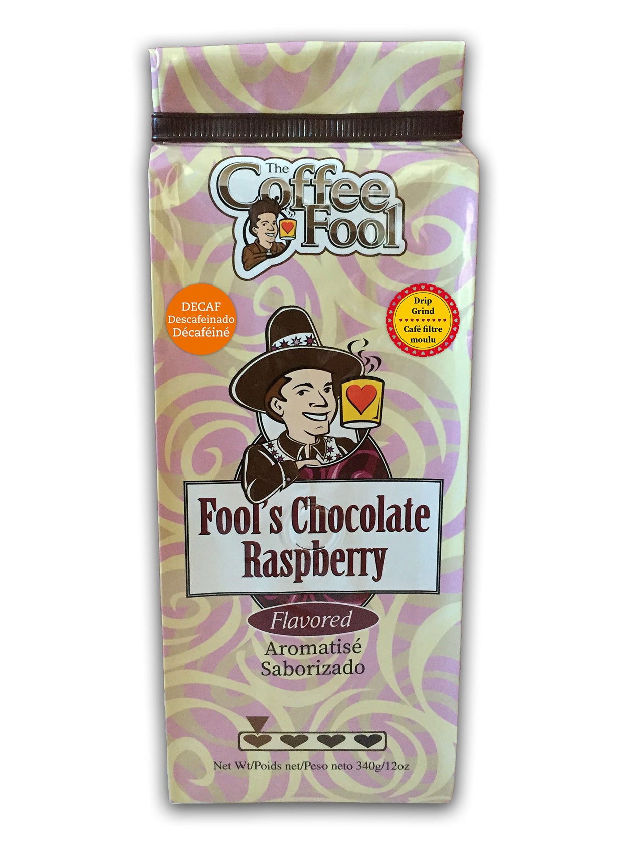 Coffee Fool's  Decaf Chocolate Raspberry (Drip Grind)
