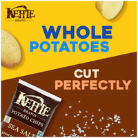 Kettle Brand Potato Chips, Sea Salt Kettle Chips, Snack Bag, 2 Oz (Pack of 6)