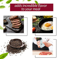 Himalayan Chef Whole Black Peppercorns, Square Plastic Grinder-6.17oz