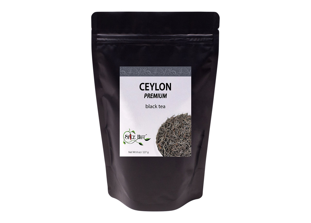 Premium Ceylon Black Tea, Loose Leaf Black Tea, Caffeine, Hot & Iced Tea | 8oz Bulk Tea 80-100 Cups - Black Loose Leaves Tea from Sri Lanka, 100% Pure Unflavored | The Spice Hut, First Sip of Tea