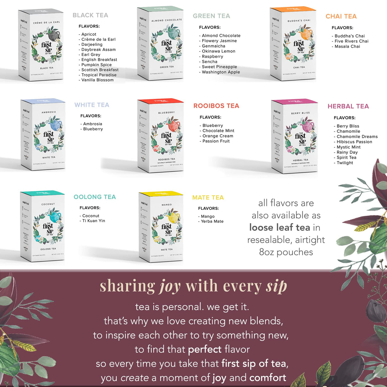 Vanilla Blossom Black Tea, Tea Bags, Rose, Orange & Vanilla, High Caffeine, Perfect Iced & Hot Tea - 16 Cups | The Spice Hut, First Sip of Tea