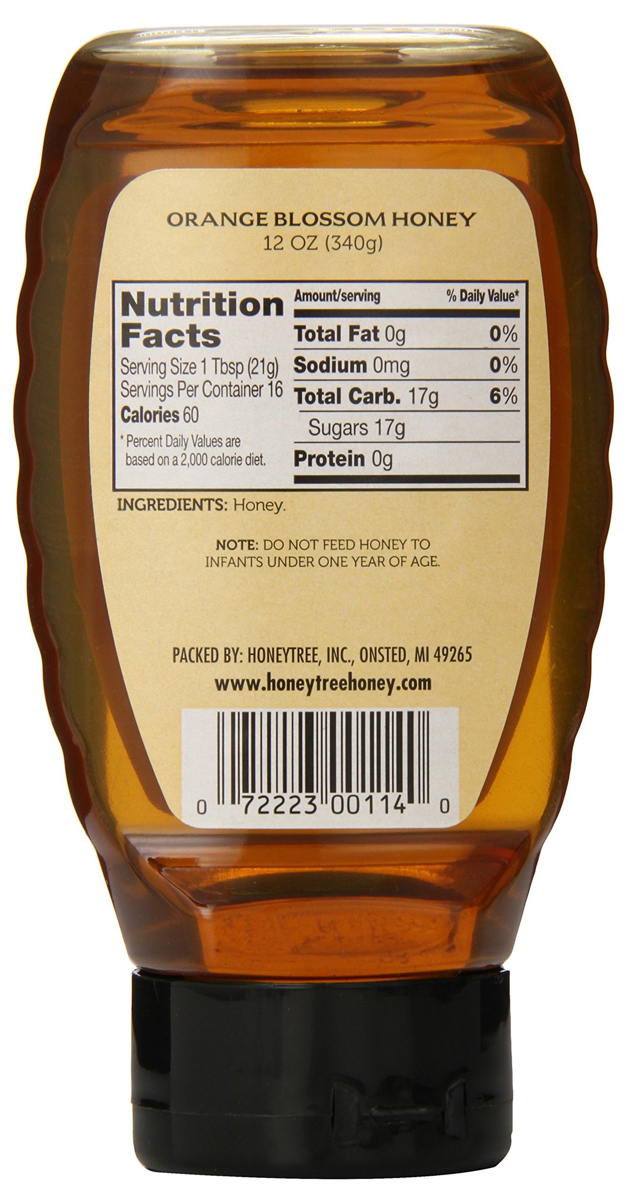 HoneyTree's  Honey, Orange Blossom, 12 Ounce