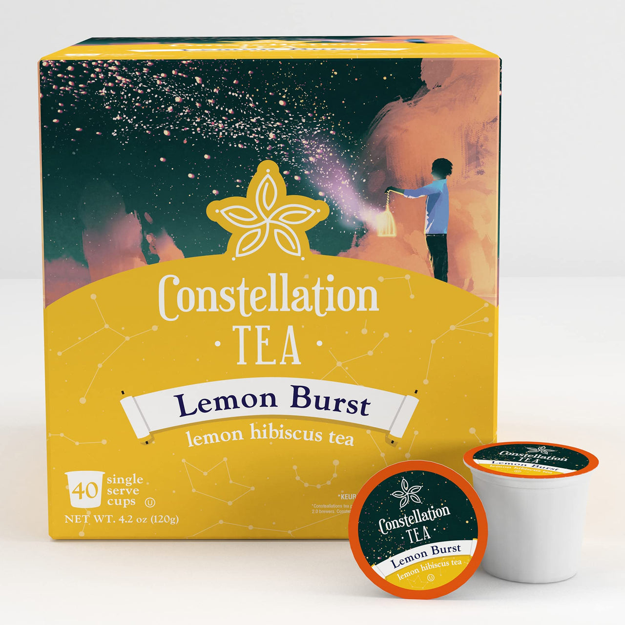 Constellation Tea Assorted Variety Pack Sampler Tea Pods Compatible with K Cup Brewers Including 2.0, 40 Count
