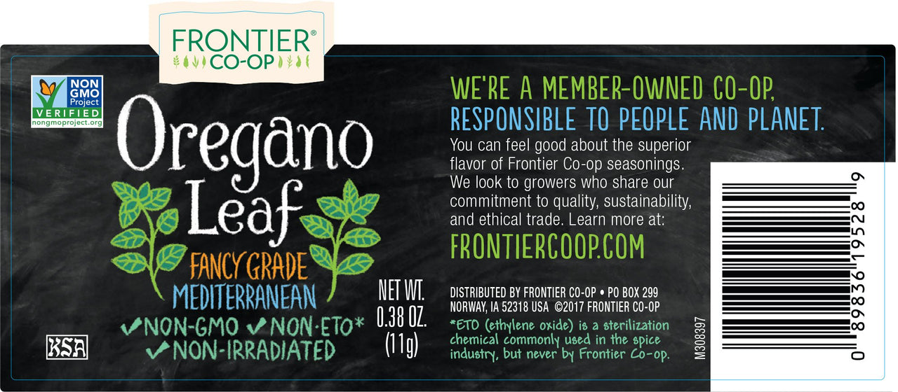 Frontier Co-op Oregano Leaf, 0.38 Ounce