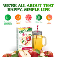 TRUE LEMON KIDS Crisp Apple (10 Packets) - Hydration for Kids - No Preservatives, No Artificial Flavors, No Artificial Sweeteners - Low Sugar Water Flavoring - Drink Mix for Kids - Kids Juice Powdered Drink Mix