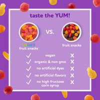 YumEarth Spring Fruit Gummy Snack Packs, 10 Count - Allergy Friendly, Non GMO, Gluten Free, Vegan