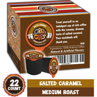 Crazy Cups Flavored Coffee for Keurig K-Cup Machines, Salted Caramel, Hot or Iced Drinks, 22 Single Serve, Recyclable Pods