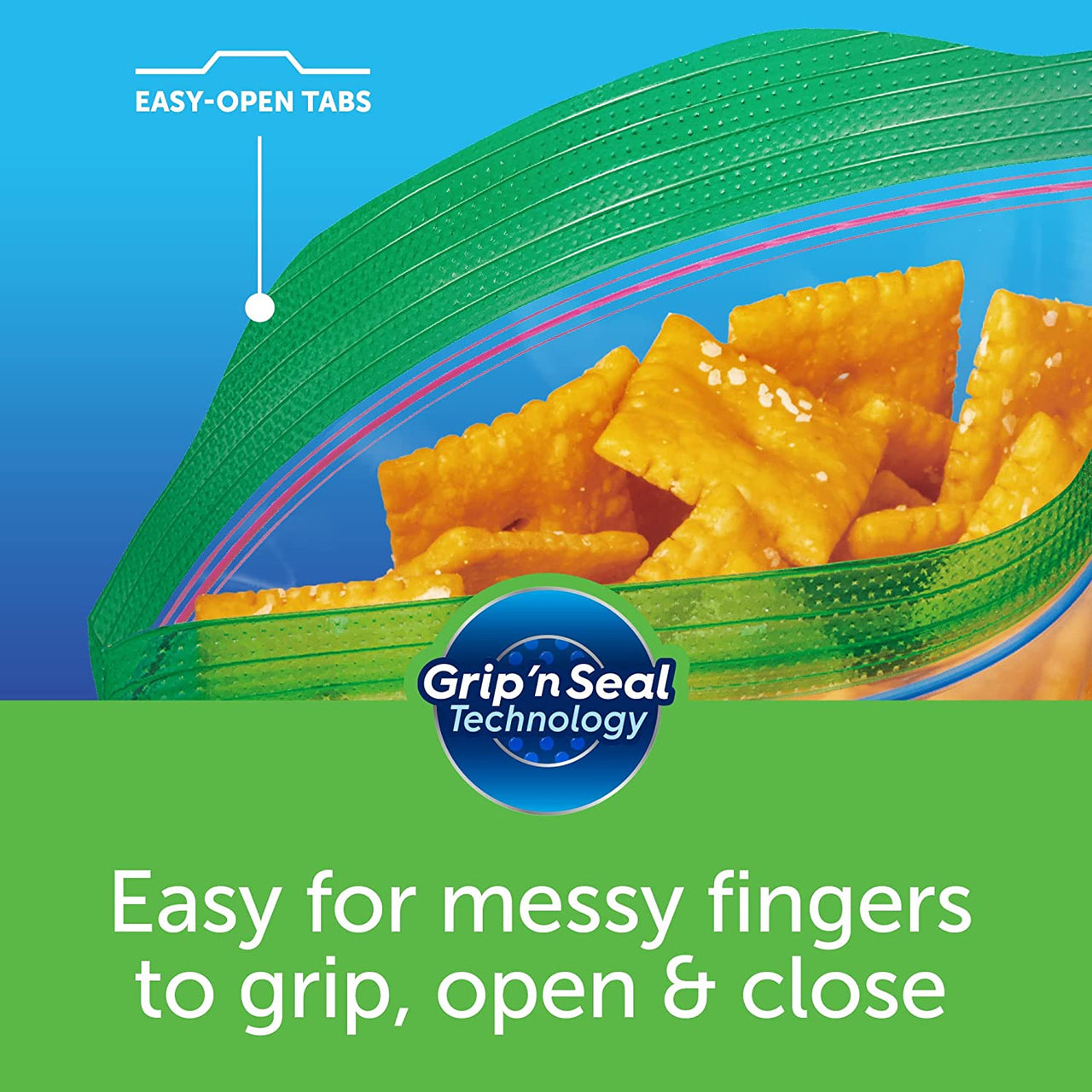 Ziploc Snack Bags for On the Go Freshness, Grip 'n Seal Technology for Easier Grip, Open, and Close, 280 Count