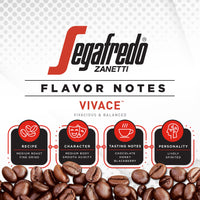 Segafredo Zanetti Tempo Blend Whole Bean Coffee, Vivace Medium Roast  10 Oz Bag  Made With Arabica Coffee, World-Class Coffee Experience, Vivacious & Balanced Flavor
