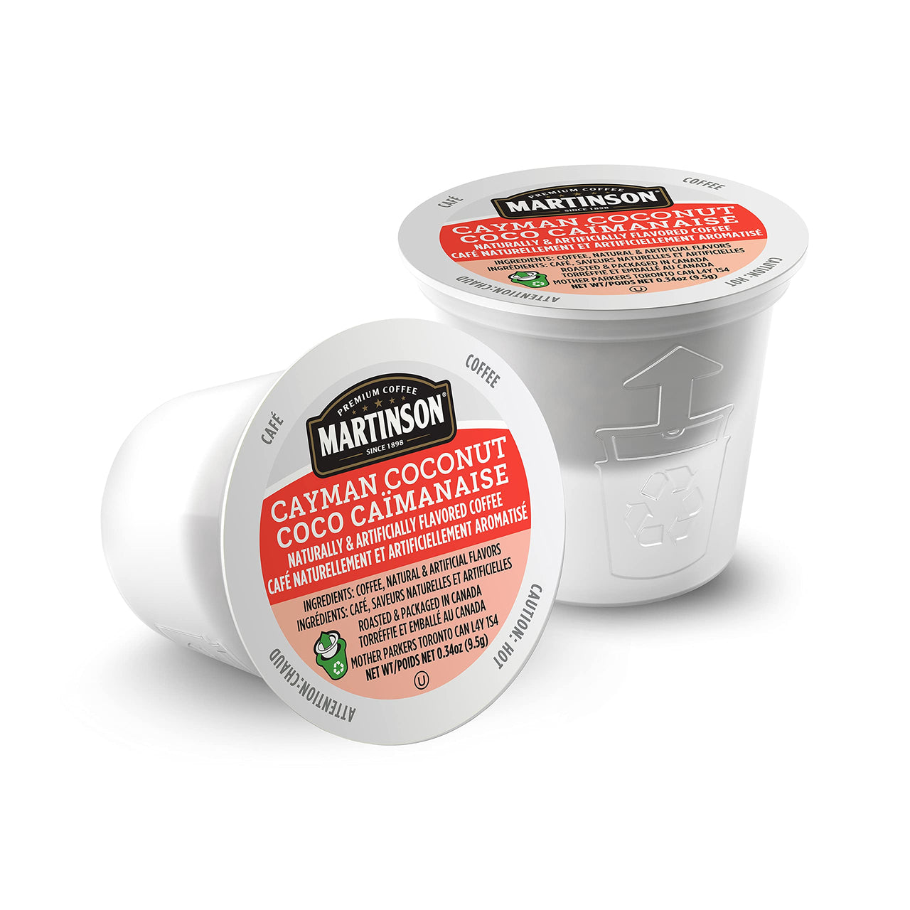 Martinson Single Serve Coffee Capsules, Cayman Coconut, Compatible with Keurig K-Cup Brewers, 24 Count