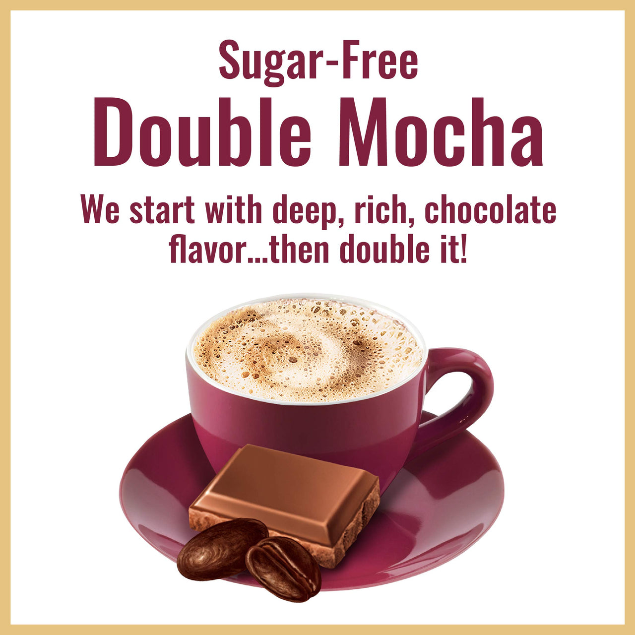 Hills Bros Instant Sugar-Free Double Mocha Cappuccino Mix, Easy to Use, Enjoy Coffeehouse Flavor from Home, Frothy and 10 g of Carbs, 12 Oz
